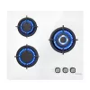 Placa de gas ISEASY MGBG-603, 3 quemadores (blanca)