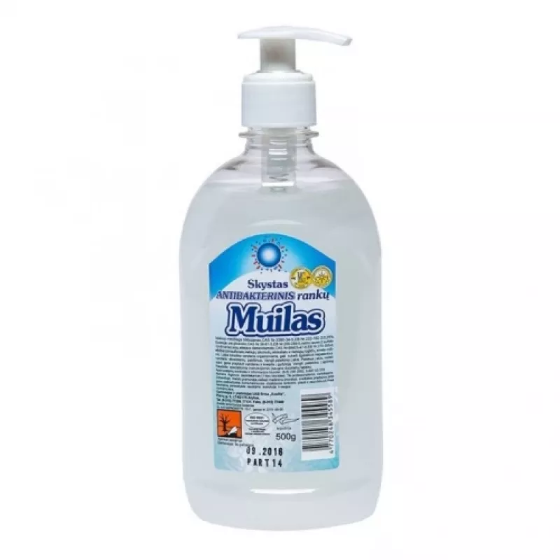 Jabón líquido, antibacteriano, con dosificador, 500 ml