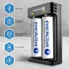 Cargador de pilas everActive LC200 Hogar USB, 2 compartimentos, Li-Ion, compatible con A/AA/AAA/AAAA/C/D, entrada 5 V, salida 4,2 V, negro