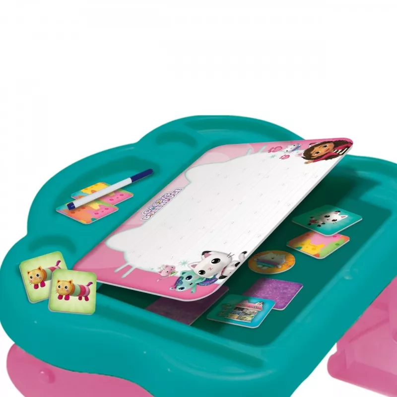 Mesa de actividades para niños Lisciani Biurko z grami - Koci Domek Gabi, mesa de aprendizaje interactiva