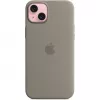 Funda de silicona Apple iPhone 15 Plus MagSafe Clay