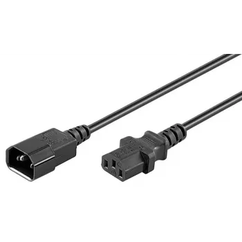 Microconnect PE040612 Cable de alimentación negro 1,2 m conector hembra C13 conector macho C14