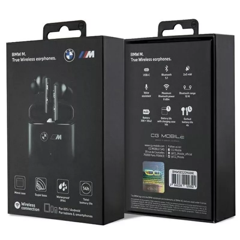 Auriculares Bluetooth TWS BMWSES20MAMK negro
