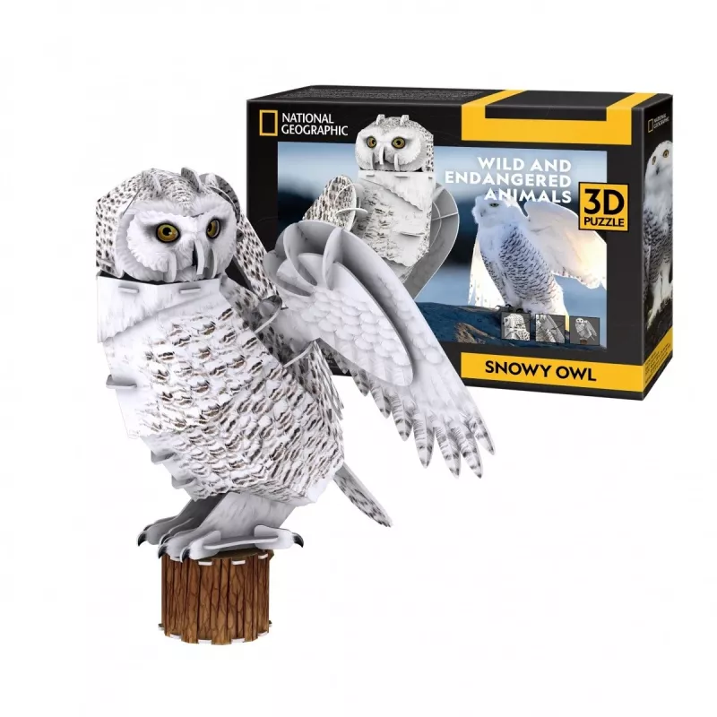 Puzle 3D CubicFun NG búho nival 32 piezas animales a partir de 8 años