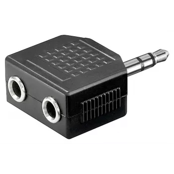 Goobay | Adaptador AUX para auriculares; jack 3,5 mm 1 a 2