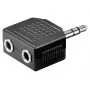 Goobay | Adaptador AUX para auriculares; jack 3,5 mm 1 a 2