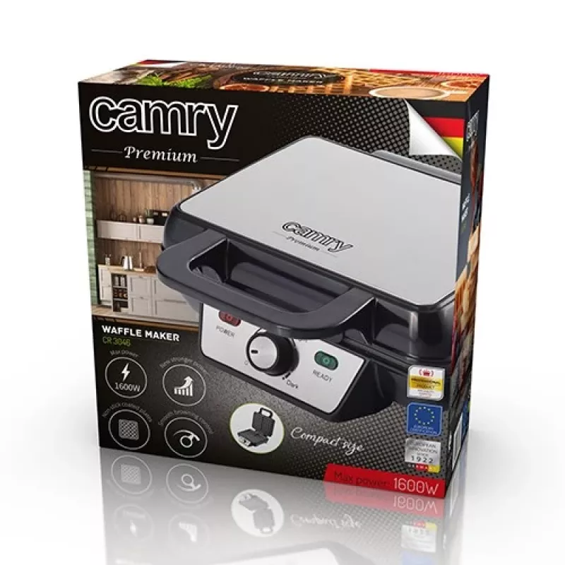 Camry CR 3046 Gofrera 2 S negra 1000 W (CR 3046) - Adler