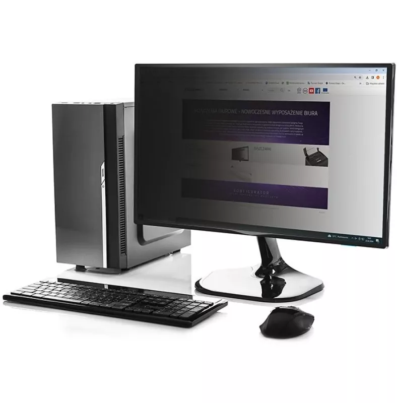 Filtro de privacidad QOLTEC 51059 para monitor de 23,8 inch (60,5 cm), 527 x 296,9 mm, transparente