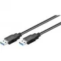 Wentronic Goobay cable USB 3.0 SuperSpeed, negro, 0,5 m - conector macho USB 3.0 (Type-A) > conector macho USB 3.0 (Type-A) (95716)