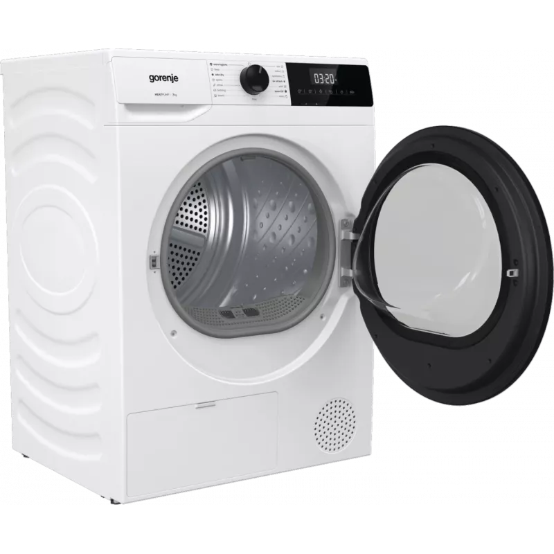 Secadora Gorenje | D2HNE7E | Clase de eficiencia energética E | Carga frontal | 7 kg | Bomba de calor | LED | Profundidad 51 cm | Blanca