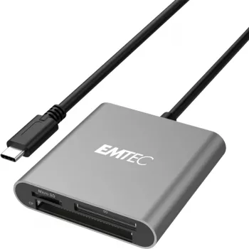 Lector de tarjetas Emtec ECCAREADT610C USB 3.1 gris