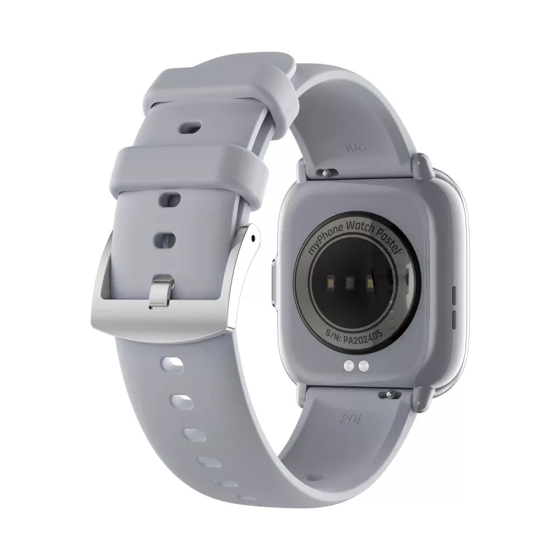 myPhone Watch Pastel smartwatch, AMOLED de 4,45 cm (1,75 pulgadas), 390 x 450 píxeles, Bluetooth 5.3, resistente al agua, gris plata