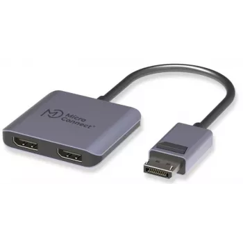 Divisor DisplayPort MicroConnect MC-DP-2XDP — Duplicador de señal DisplayPort a 2x DisplayPort