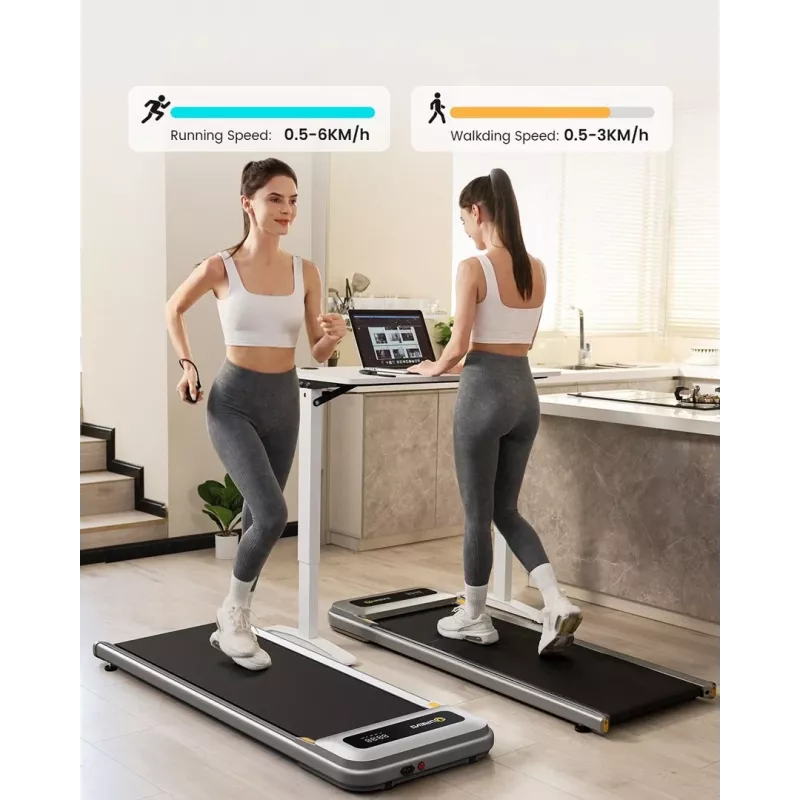 Cinta de correr UREVO U1 Pro — Motor 2.25 PS, velocidad 1–6 km/h, superficie de carrera 420×1200 mm, peso máximo de usuario 120 kg