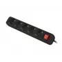 Alargador de corriente Lanberg PS1-05F-0300-BK 3m 5 tomas interior negro