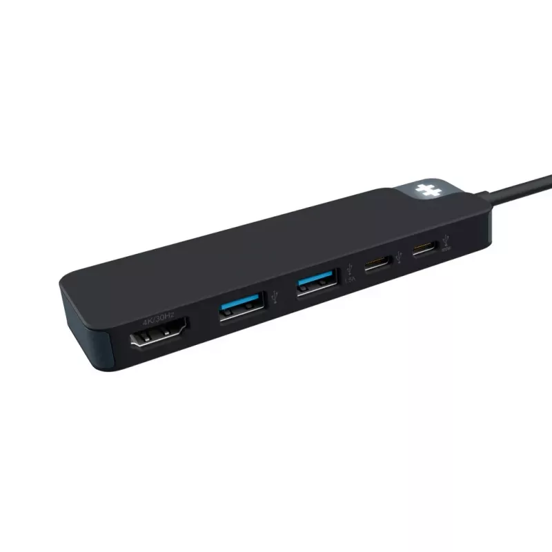 Hyper HyperDrive Flex HD4101BKGL hub USB-C de 5 puertos (2x USB-A, 1x USB-C, 1x HDMI), negro
