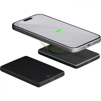Goobay batería externa inalámbrica magnética | 70182 | 5000 mAh | USB-C | Negro