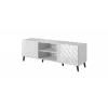 Mueble RTV ABETO 150x42x52 blanco/blanco brillante