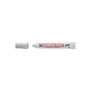 Rotulador industrial Edding E-950 blanco punta fina — 1 ud., punta fina para marcar sobre metal, plástico y superficies recubiertas