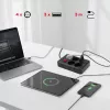 Regleta MACLEAN MCE393 B — 4 tomas de corriente, 3×USB, 110–240 V, 2500 W, cable de 3 m, negra