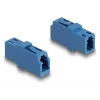 DeLOCK acoplador de fibra óptica LC simplex conector hembra a conector hembra LC simplex UPC azul