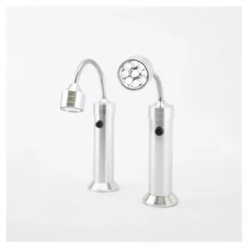 Luz para parrilla RealPower 495550 – acero inoxidable, pila AAA, pack de 2 para parrilla exterior