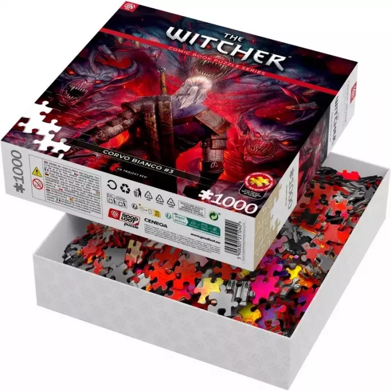 Puzle Good Loot Comic Book Puzzle: The Witcher (Wiedźmin) Corvo blanco, 1000 piezas