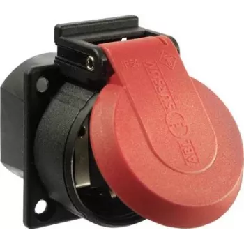 Enchufe AS Schwabe 45080 IP54 rojo — toma de corriente resistente a la intemperie para uso en exteriores