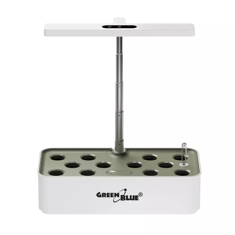 Sistema inteligente de cultivo de plantas de interior GreenBlue, maceta SMART, capacidad 4L, para 12 plantas, LEDs de espectro completo, GB133