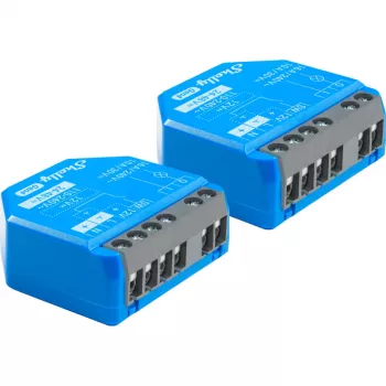 Interruptor inteligente Shelly 1 Gen4, inalámbrico, 240 V AC, Bluetooth 5.0/Wi‑Fi/ZigBee, carcasa de plástico, 42×16×37 mm, pack de 2