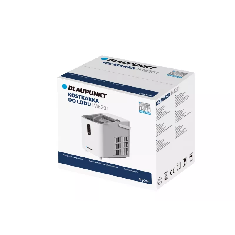 Máquina de cubitos de hielo BLAUPUNKT IMB201 diseño compacto producción rápida de hielo