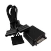 Silverstone CP06-L, cable en Y para conectores de alimentación SATA, 1 a 3 - negro