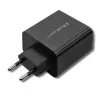 Fuente de alimentación QOLTEC 51717 45W 20V 3A cargador AC de interior para smartwatch, negro