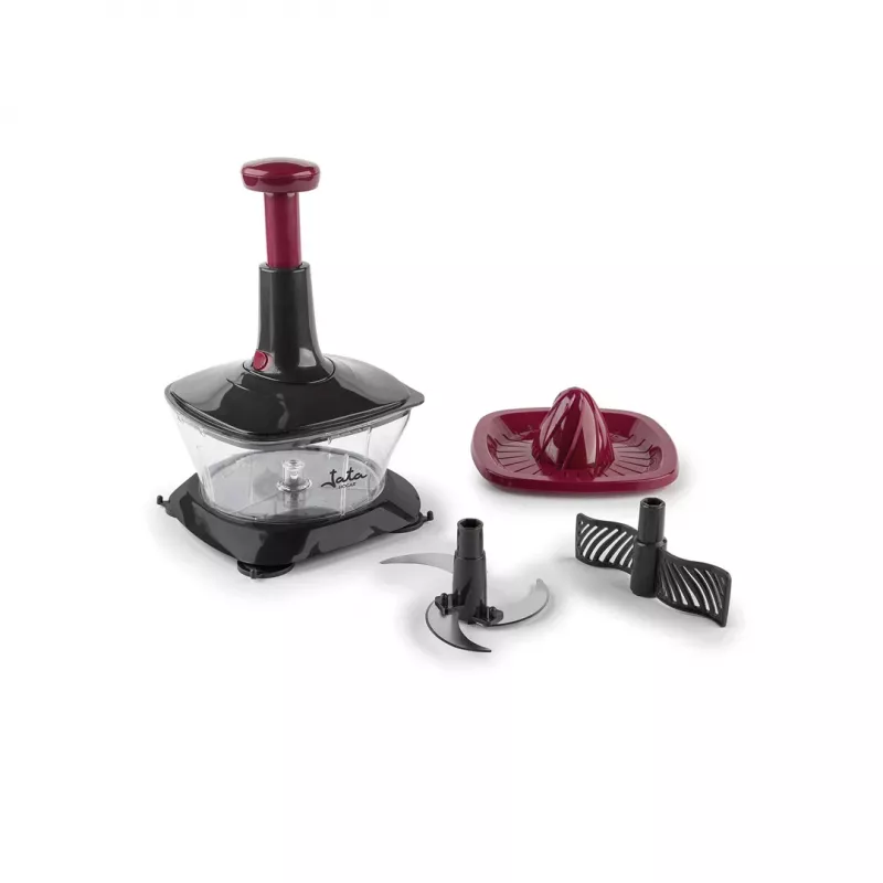 Picadora de alimentos manual JATA HMAQ4505 negra burdeos