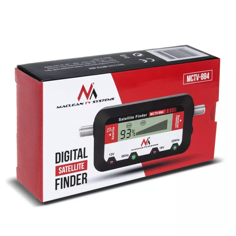 Maclean MCTV-884 medidor digital de señal de satélite, LCD