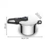 Olla a presión Tefal SECURE TRENDY 6L con cestillo de vapor de acero inoxidable, apta para inducción