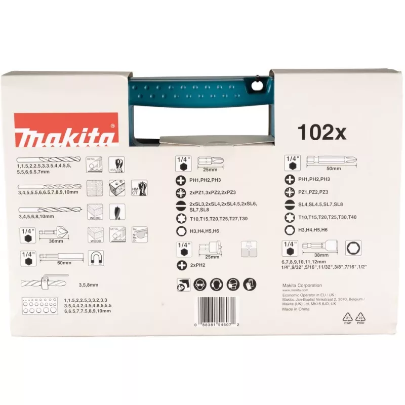 Set de brocas y puntas B-68432 (102 piezas)