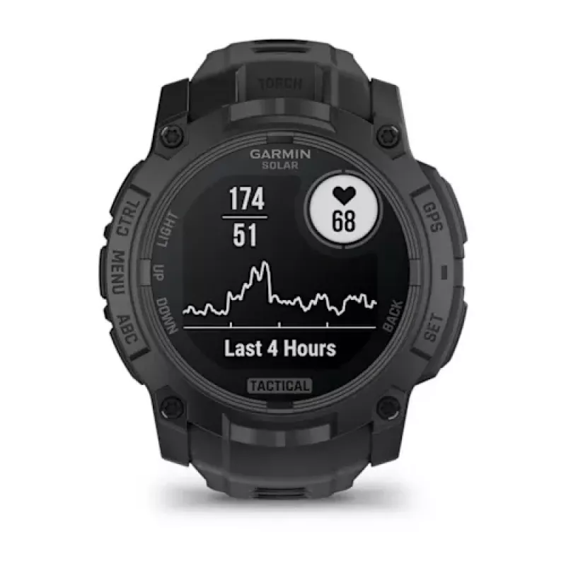 Garmin Instinct 3 Solar Tactical Edition 50 mm reloj inteligente, negro, correa de silicona
