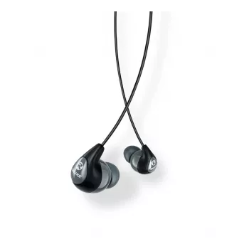 Auriculares in-ear con cable Shure SE112-GR para llamadas/música, negro, gris