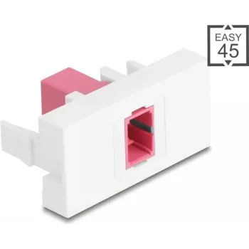 Módulo para panel de parcheo DELOCK 90895 — Adaptador de fibra SC Simplex, violeta/blanco
