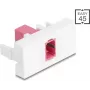 Módulo para panel de parcheo DELOCK 90895 — Adaptador de fibra SC Simplex, violeta/blanco