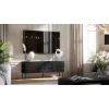 Mueble RTV 3D PALAZZO BIS 151x40x60 negro mate