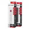 Regleta de enchufes ARMAC MULTI M3 PROTECTING POWER STRIP, 3 tomas, cable de 3 m, gris