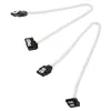 Corsair CC-8900279 cable SATA Premium con malla, acodado, 30 cm, blanco, pack de 2