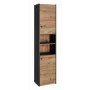Armario alto de baño top e shop S40 ANTHRACIT/ARTISAN, de pie, 400×300×1700 mm, 6 estantes, 2 puertas