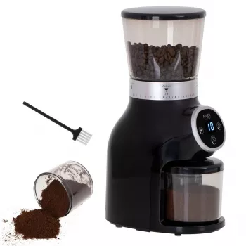 Molino de café profesional, muelas de acero, 31 ajustes de molienda, Café 90g/m, Adler, AD4450, 300, negro