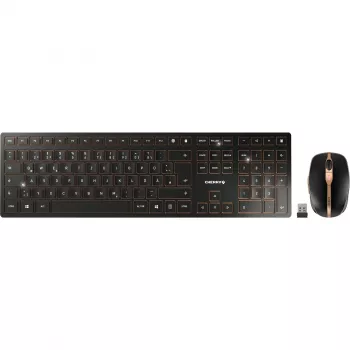 CHERRY DW 9100 teclado y ratón finos con Universal RF Wireless + Bluetooth QWERTZ alemán negro