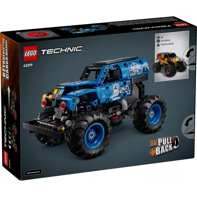 LEGO TECHNIC 42219 Monster Jam Grave Digger Fuego y hielo