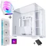 Lian Li O11 Vision Compact - blanco + 3x UNI FAN SL-INF 120 ARGB Reverse Blade Fan - 120mm + refrigeración líquida AiO HydroShift II LCD-S 360TL, 360mm