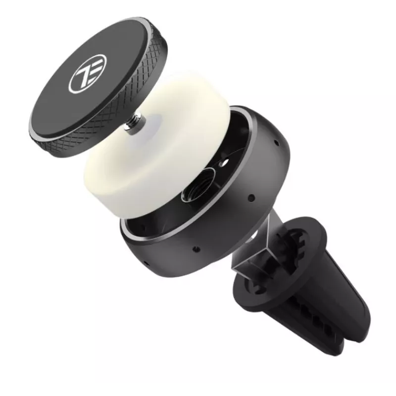 Kit de ambientador para coche Tellur FreshDot Lemon – soporte para rejilla de ventilación, gris